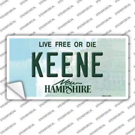 Keene New Hampshire State Novelty Sticker Decal