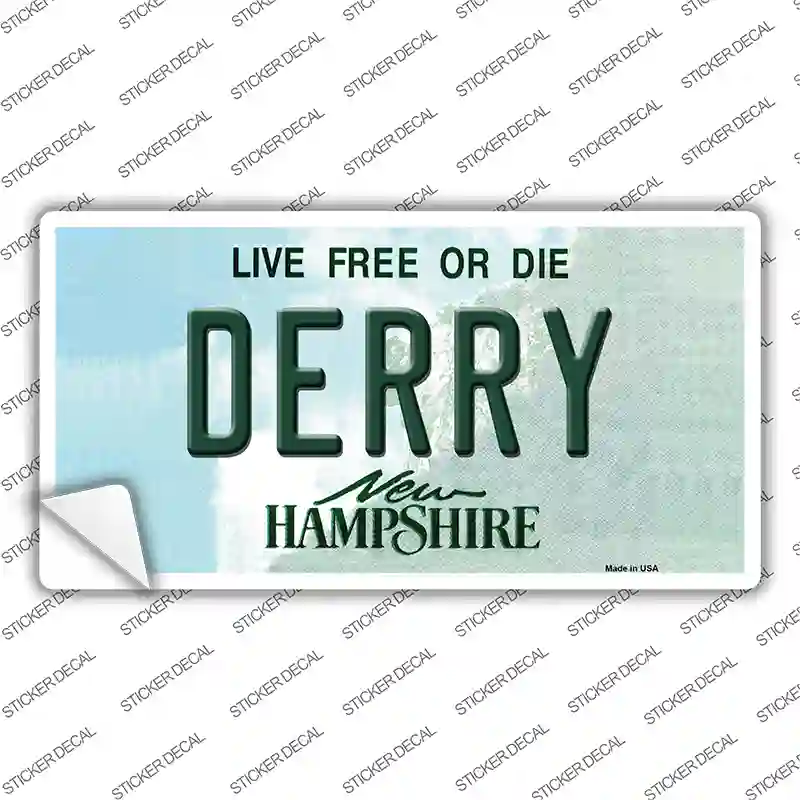 Derry New Hampshire State Novelty Sticker Decal
