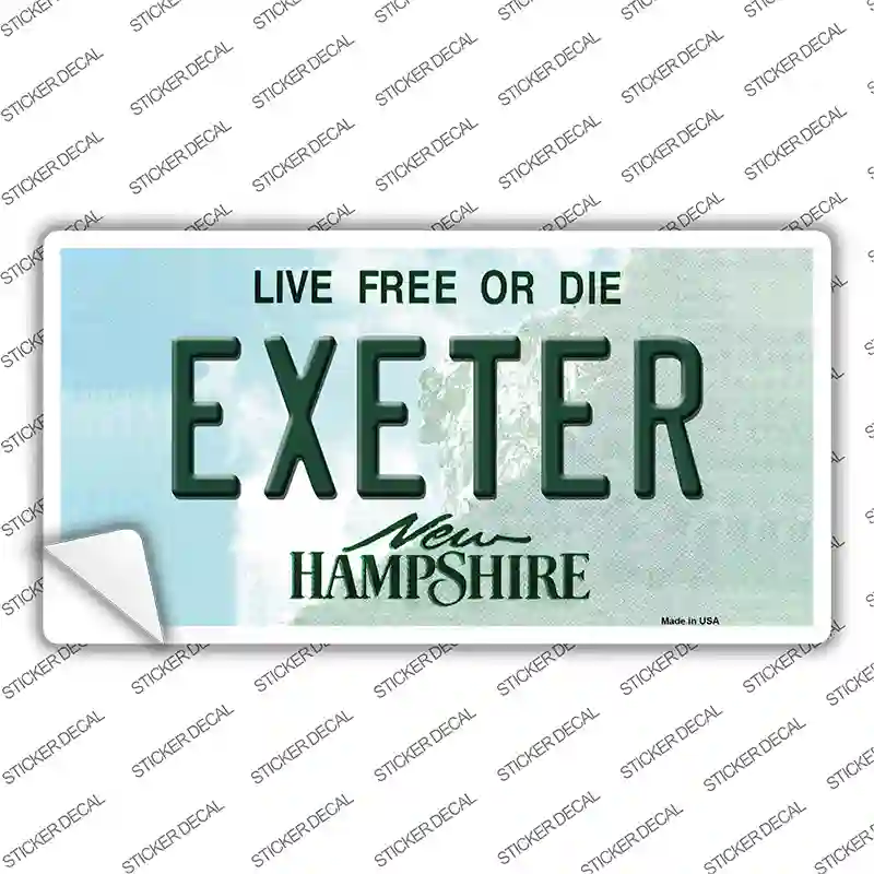 Exeter New Hampshire State Novelty Sticker Decal