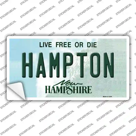 Hampton New Hampshire State Novelty Sticker Decal