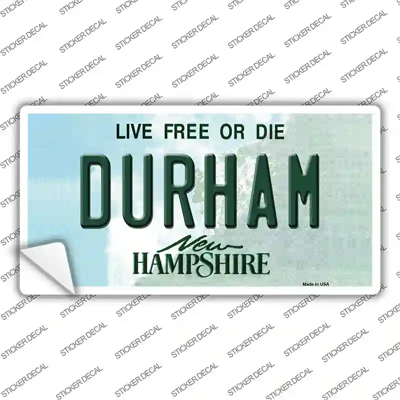 Durham New Hampshire State Novelty Sticker Decal