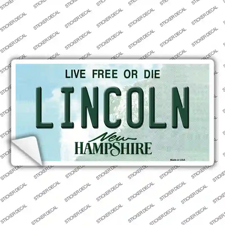 Lincoln New Hampshire State Novelty Sticker Decal