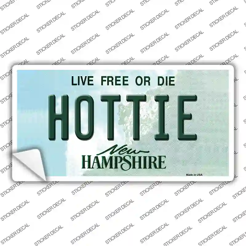 Hottie New Hampshire State Novelty Sticker Decal