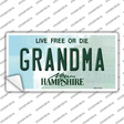 Grandma New Hampshire State Novelty Sticker Decal