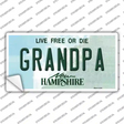 Grandpa New Hampshire State Novelty Sticker Decal