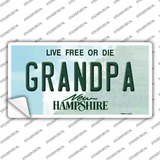 Grandpa New Hampshire State Novelty Sticker Decal