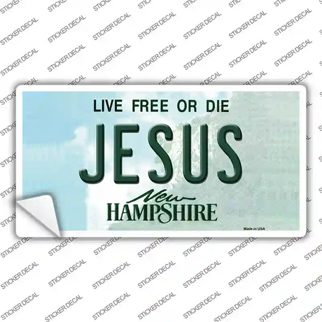 Jesus New Hampshire State Novelty Sticker Decal