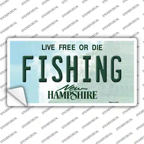 Fishing New Hampshire State Novelty Sticker Decal