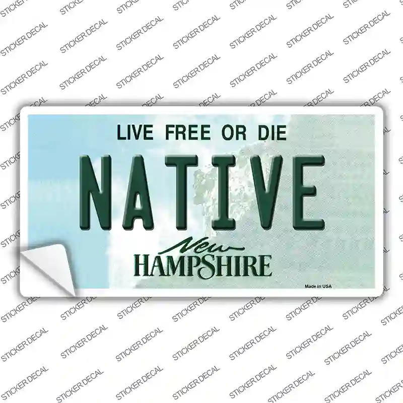Native New Hampshire State Novelty Sticker Decal
