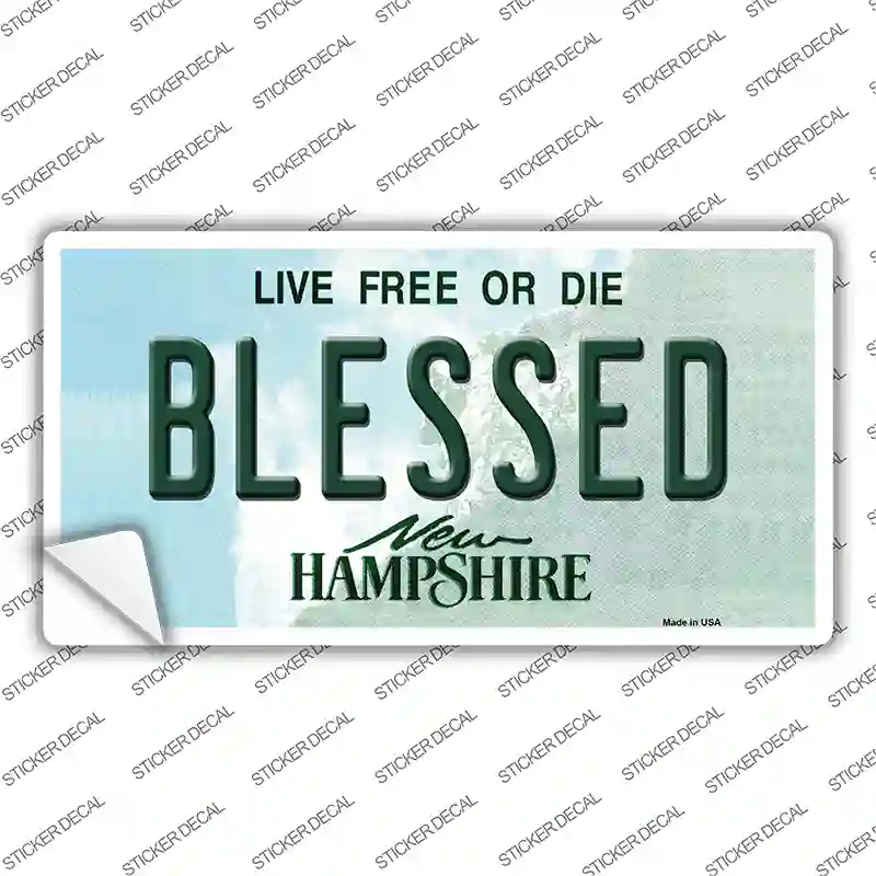 Blessed New Hampshire State Novelty Sticker Decal