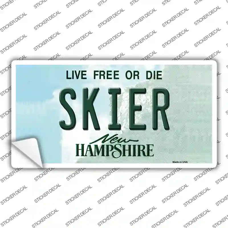 Skier New Hampshire State Novelty Sticker Decal