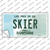 Skier New Hampshire State Novelty Sticker Decal