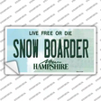 Snow Boarder New Hampshire State Novelty Sticker Decal