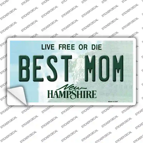 Best Mom New Hampshire State Novelty Sticker Decal