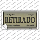 Retirado Novelty Sticker Decal