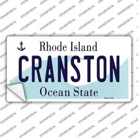 Cranston Rhode Island State Novelty Sticker Decal