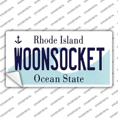 Woonsocket Rhode Island State Novelty Sticker Decal