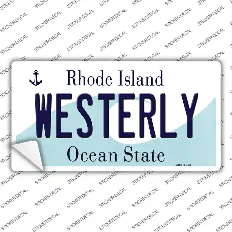 Westerly Rhode Island State Novelty Sticker Decal