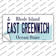 East Greenwich Rhode Island State Novelty Sticker Decal