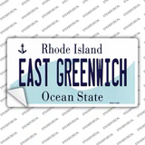 East Greenwich Rhode Island State Novelty Sticker Decal