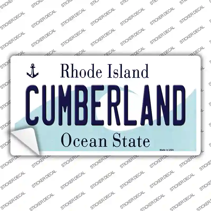 Cumberland Rhode Island State Novelty Sticker Decal