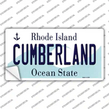 Cumberland Rhode Island State Novelty Sticker Decal
