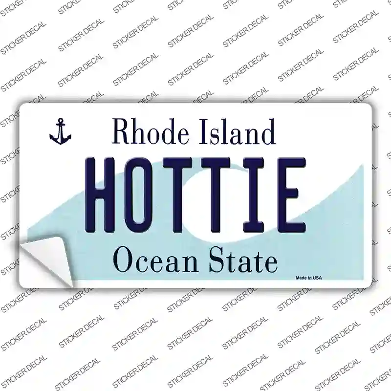 Hottie Rhode Island State Novelty Sticker Decal