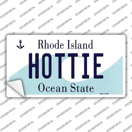 Hottie Rhode Island State Novelty Sticker Decal