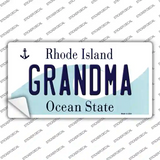 Grandma Rhode Island State Novelty Sticker Decal