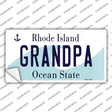 Grandpa Rhode Island State Novelty Sticker Decal