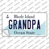 Grandpa Rhode Island State Novelty Sticker Decal