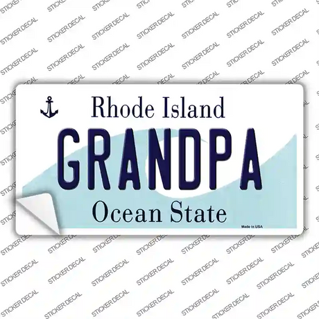 Grandpa Rhode Island State Novelty Sticker Decal