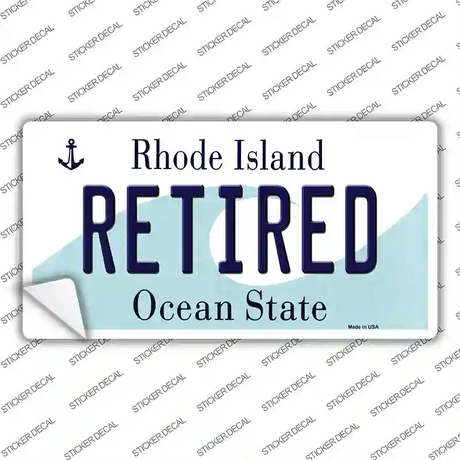 Retired Rhode Island State Novelty Sticker Decal