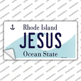 Jesus Rhode Island State Novelty Sticker Decal