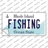 Fishing Rhode Island State Novelty Sticker Decal