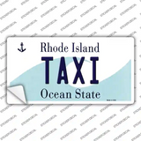Taxi Rhode Island State Novelty Sticker Decal