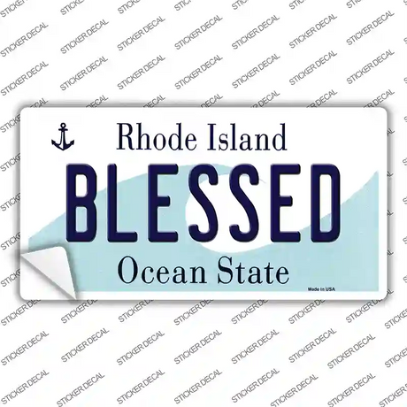 Blessed Rhode Island State Novelty Sticker Decal