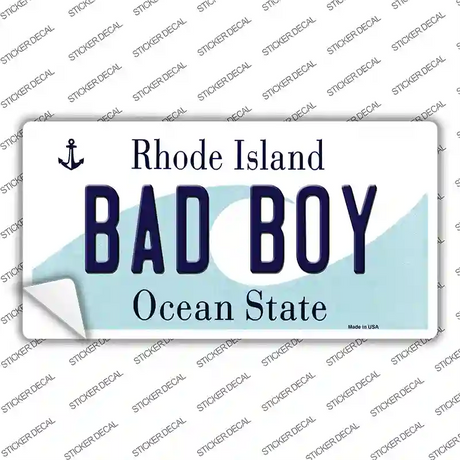 Bad Boy Rhode Island State Novelty Sticker Decal
