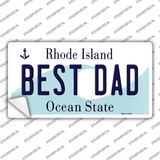 Best Dad Rhode Island State Novelty Sticker Decal