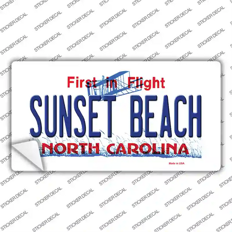 Sunset Beach North Carolina State Novelty Sticker Decal