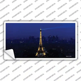 Eiffel Tower Night With City Skyline Novelty Sticker Decal
