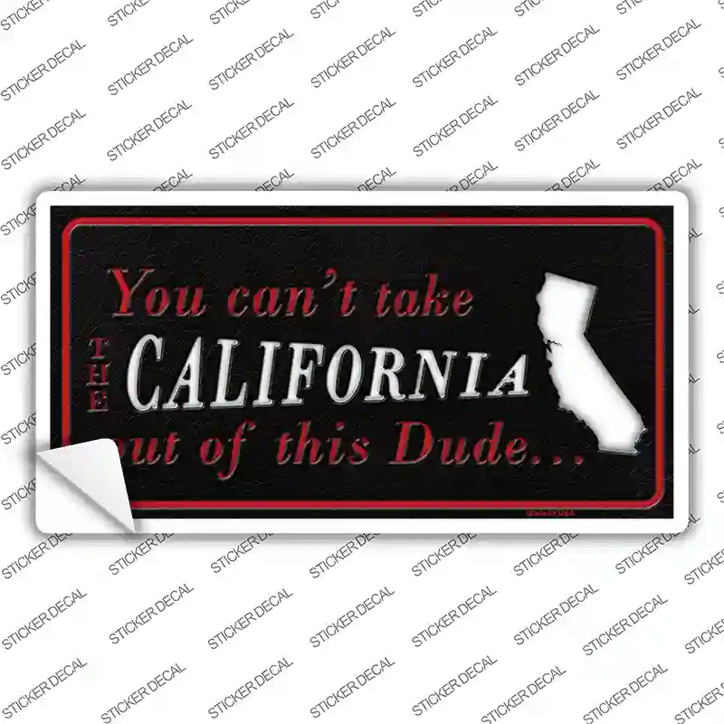 California Dude Novelty Sticker Decal