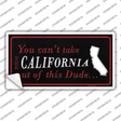 California Dude Novelty Sticker Decal