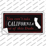 California Dude Novelty Sticker Decal