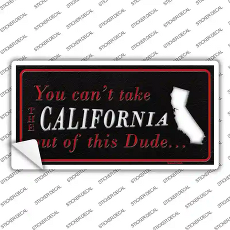 California Dude Novelty Sticker Decal