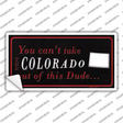Colorado Dude Novelty Sticker Decal