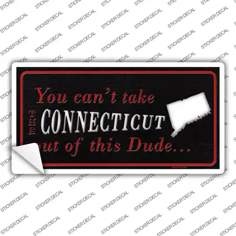 Connecticut Dude Novelty Sticker Decal