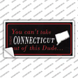 Connecticut Dude Novelty Sticker Decal