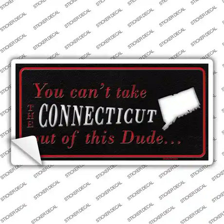Connecticut Dude Novelty Sticker Decal