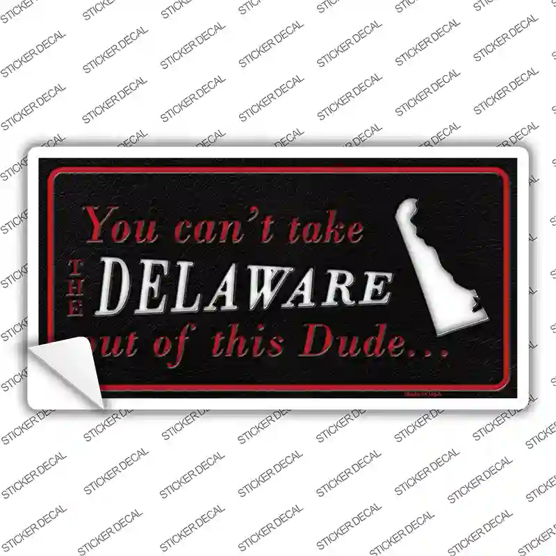 Delaware Dude Novelty Sticker Decal